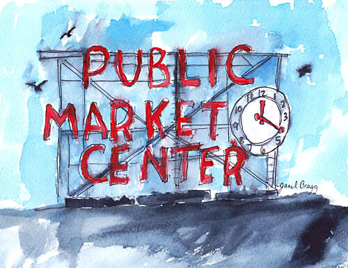 Pike Place Market in Seattle Art Print