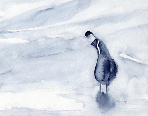 Serene Blue Bird Art Print