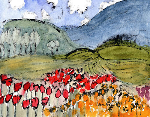 Vibrant Tulip Fields Art Print