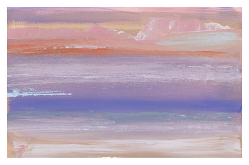 Dreamy Pastel Horizon Art Print by Cartissi