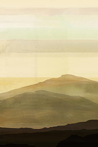 Hazy Mountain Layers Art Print