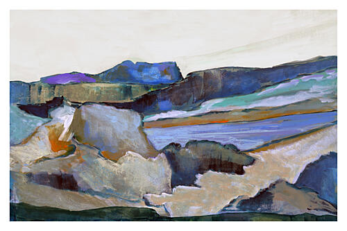 Colorful Mountain Vista Art Print