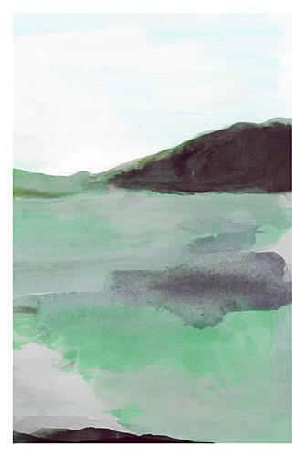 Abstract Misty Landscape Art Print by Cartissi