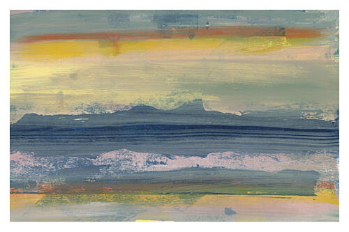 Serene Horizon Layers Art Print by Cartissi