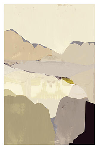 Muted Mountain Layers Art Print by Cartissi