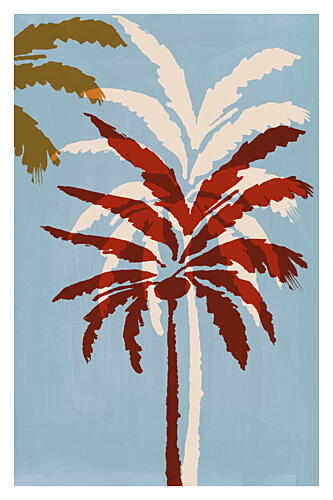 Summer Sunset Palms Art Print