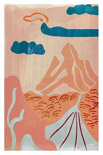 Blush Desert Mountains Art Print