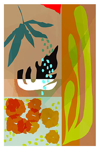 Vibrant Plant Forms Art Print