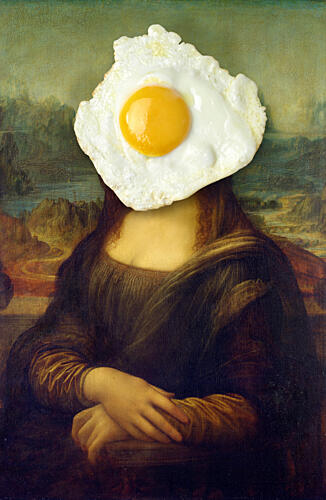Mona Lisa Fried Egg Pop art reproduction