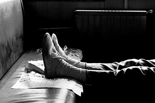 Relaxed Feet at Home Art Print by Turgan Gurmen