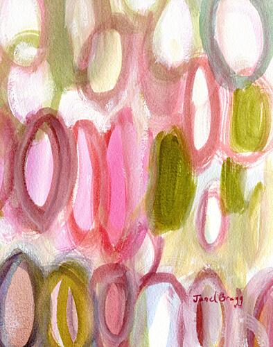 Vibrant Abstract Ovals Art Print
