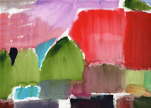 Vibrant Abstract Landscape Art Print
