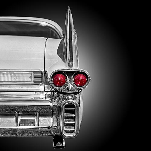 Classic Red Taillights Art Print by Roland Weber