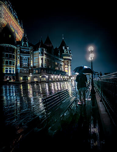 Night City Rain Reflections Art Print by Jennifer Chen Apa