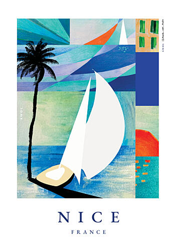 Summer Sailboat Beach Art Print
