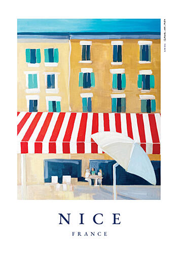 Nice France Cafe Pop art reproduction
