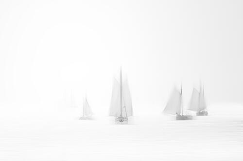 Dreamy Sailboats Art Print