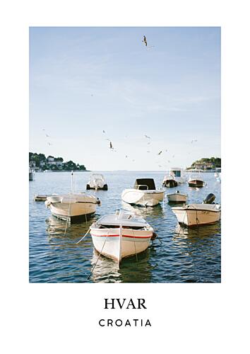 Hvar Croatia Travel Poster Art Print