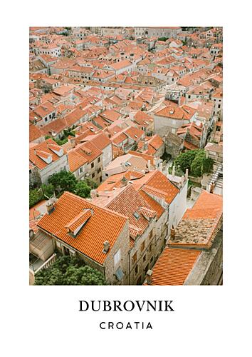Roofs of Dubrovnik Travel Poster Art Print