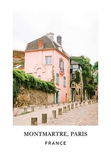 Montmartre Paris Travel Poster Art Print