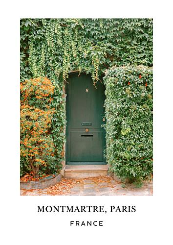 Ivy Door Paris Travel Poster Art Print