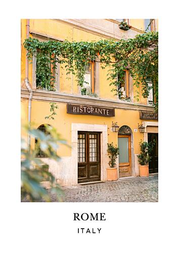 Trastevere Rome Travel Poster Art Print