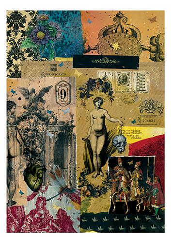 Romantic Baroque Collage Art Print by Pascal Bouchet-Spiegel
