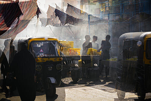 Urban Market Layers Art Print
