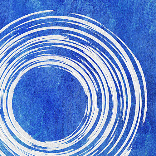 Zen White Circles Art Print by Martina