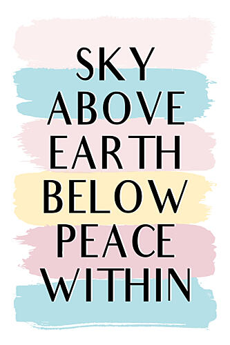 Sky Earth Peace Within Art Print by Martina