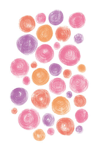 Vibrant Abstract Circles Art Print by Martina