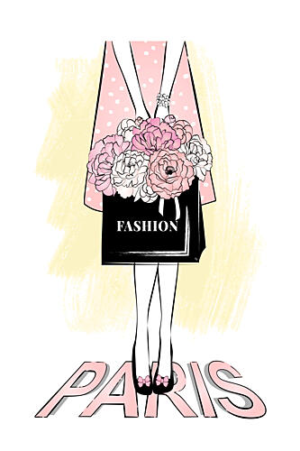 Parisian Fashion Bloom Art Print by Martina