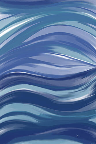 Fluid Ocean Waves Art Print