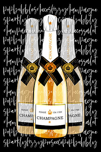 Elegant Champagne Trio Art Print