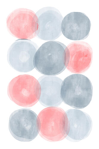 Soft Watercolor Circles Art Print by Martina