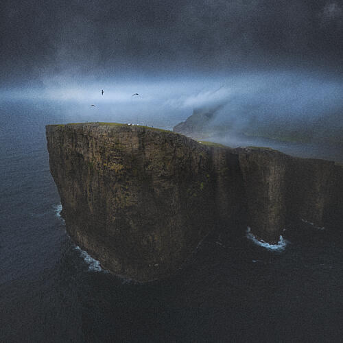 Dramatic Sea Cliffs Art Print by Larry Deng Apa