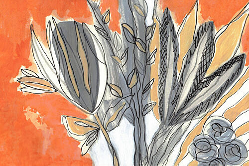 Modern Botanical Study Art Print