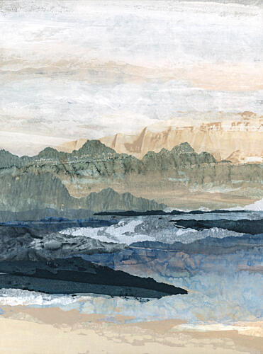 Muted Mountain Reflection Art Print