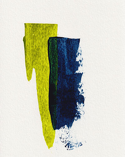 Modern Abstract Strokes Art Print