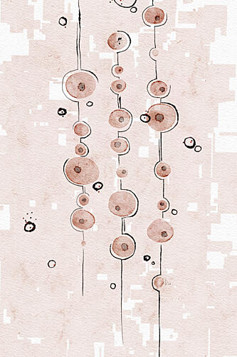 Calm Organic Lines Art Print by Ankie Kooi