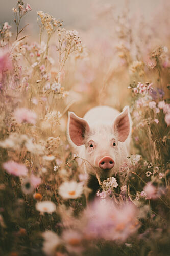 Happy Piglet Art Print