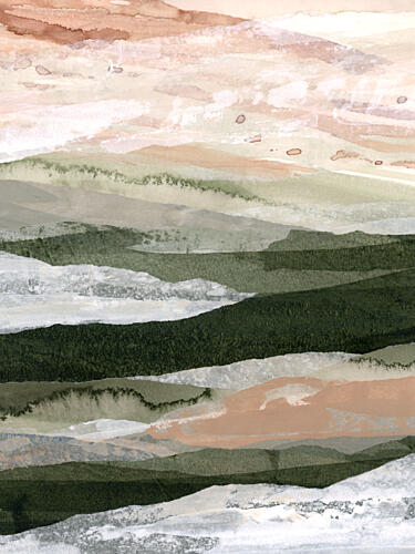 Abstract Layered Mountains Art Print