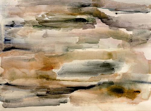 Earthy Abstract Layers Art Print by Gemma Bardot