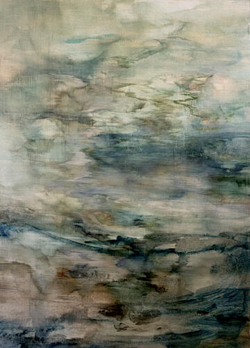 Misty Abstract Landscape Art Print