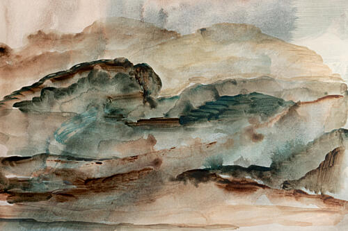 Misty Mountain Layers Art Print