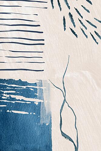 Abstract Indigo Organic Flow Art Print