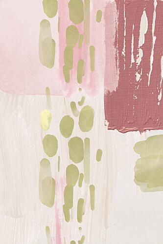 Soft Pink Green Abstract Art Print