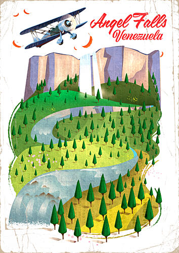 Angel Falls Biplane Adventure Art Print
