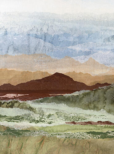 Abstract Mountain Layers Art Print