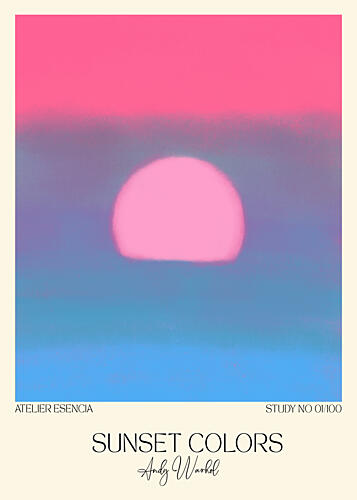 Sunsetcolorsno02 Pop art reproduction